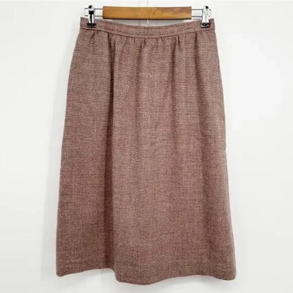 Evan Picone Vintage 100% Pure Wool Tweed Skirt & Blazer Suit Set - Picture 10 of 14